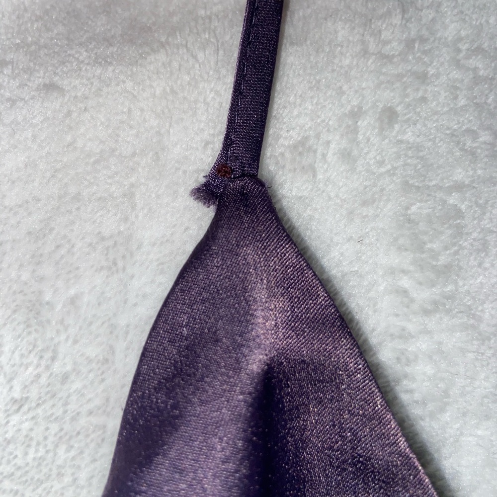 Purple silk romper - Picture 3 of 4
